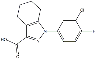 1-(3-chloro-4-fluorophenyl)-4,5,6,7-tetrahydro-1H-indazole-3-carboxylic acid Structure