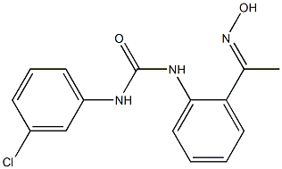 1-(3-chlorophenyl)-3-{2-[1-(hydroxyimino)ethyl]phenyl}urea Structure