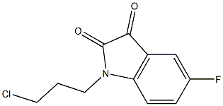 1-(3-chloropropyl)-5-fluoro-2,3-dihydro-1H-indole-2,3-dione 구조식 이미지