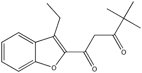 1-(3-ethyl-1-benzofuran-2-yl)-4,4-dimethylpentane-1,3-dione Structure