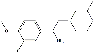 1-(3-fluoro-4-methoxyphenyl)-2-(3-methylpiperidin-1-yl)ethan-1-amine Structure
