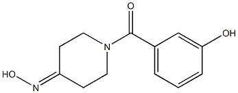 1-(3-hydroxybenzoyl)piperidin-4-one oxime Structure