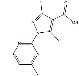 1-(4,6-dimethylpyrimidin-2-yl)-3,5-dimethyl-1H-pyrazole-4-carboxylic acid 구조식 이미지