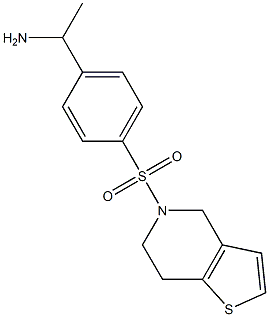 1-(4-{4H,5H,6H,7H-thieno[3,2-c]pyridine-5-sulfonyl}phenyl)ethan-1-amine Structure