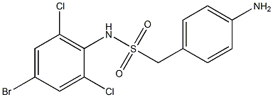 1-(4-aminophenyl)-N-(4-bromo-2,6-dichlorophenyl)methanesulfonamide 구조식 이미지