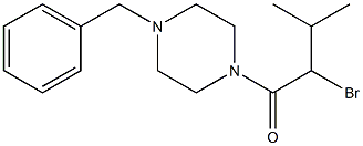 1-(4-benzylpiperazin-1-yl)-2-bromo-3-methylbutan-1-one Structure