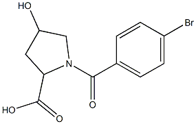1-(4-bromobenzoyl)-4-hydroxypyrrolidine-2-carboxylic acid 구조식 이미지