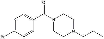 1-(4-bromobenzoyl)-4-propylpiperazine 구조식 이미지