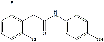 2-(2-chloro-6-fluorophenyl)-N-(4-hydroxyphenyl)acetamide Structure