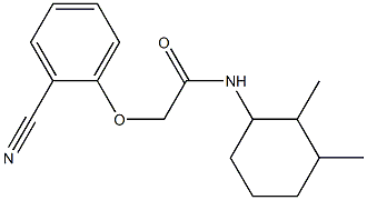 2-(2-cyanophenoxy)-N-(2,3-dimethylcyclohexyl)acetamide 구조식 이미지