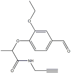 2-(2-ethoxy-4-formylphenoxy)-N-(prop-2-yn-1-yl)propanamide 구조식 이미지