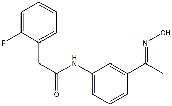 2-(2-fluorophenyl)-N-{3-[(1E)-N-hydroxyethanimidoyl]phenyl}acetamide Structure