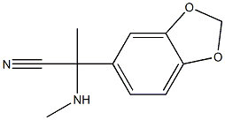 2-(2H-1,3-benzodioxol-5-yl)-2-(methylamino)propanenitrile 구조식 이미지