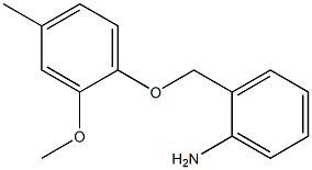 2-(2-methoxy-4-methylphenoxymethyl)aniline Structure