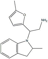 2-(2-methyl-2,3-dihydro-1H-indol-1-yl)-2-(5-methylfuran-2-yl)ethan-1-amine 구조식 이미지