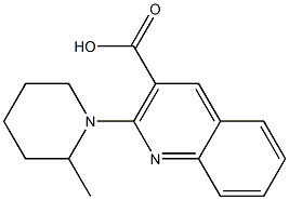 2-(2-methylpiperidin-1-yl)quinoline-3-carboxylic acid Structure