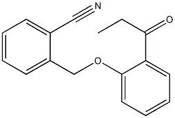 2-(2-propanoylphenoxymethyl)benzonitrile Structure