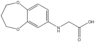 2-(3,4-dihydro-2H-1,5-benzodioxepin-7-ylamino)acetic acid Structure