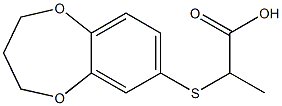 2-(3,4-dihydro-2H-1,5-benzodioxepin-7-ylthio)propanoic acid Structure