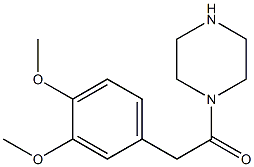 2-(3,4-dimethoxyphenyl)-1-(piperazin-1-yl)ethan-1-one 구조식 이미지