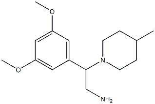 2-(3,5-dimethoxyphenyl)-2-(4-methylpiperidin-1-yl)ethan-1-amine Structure