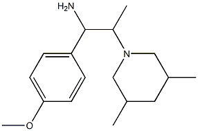 2-(3,5-dimethylpiperidin-1-yl)-1-(4-methoxyphenyl)propan-1-amine Structure