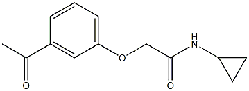 2-(3-acetylphenoxy)-N-cyclopropylacetamide 구조식 이미지