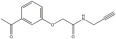 2-(3-acetylphenoxy)-N-prop-2-ynylacetamide Structure