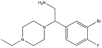 2-(3-bromo-4-fluorophenyl)-2-(4-ethylpiperazin-1-yl)ethanamine Structure