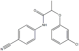 2-(3-chlorophenoxy)-N-(4-cyanophenyl)propanamide Structure