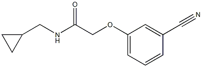 2-(3-cyanophenoxy)-N-(cyclopropylmethyl)acetamide 구조식 이미지