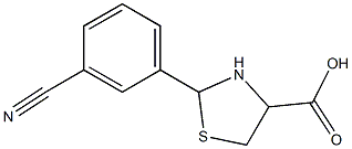 2-(3-cyanophenyl)-1,3-thiazolidine-4-carboxylic acid 구조식 이미지