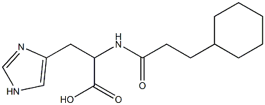 2-(3-cyclohexylpropanamido)-3-(1H-imidazol-4-yl)propanoic acid 구조식 이미지