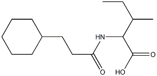 2-(3-cyclohexylpropanamido)-3-methylpentanoic acid Structure