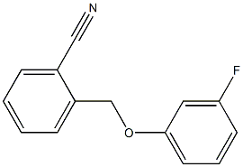 2-(3-fluorophenoxymethyl)benzonitrile 구조식 이미지