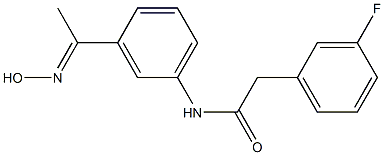 2-(3-fluorophenyl)-N-{3-[(1E)-N-hydroxyethanimidoyl]phenyl}acetamide 구조식 이미지