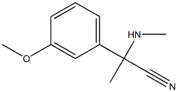 2-(3-methoxyphenyl)-2-(methylamino)propanenitrile 구조식 이미지
