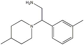 2-(3-methylphenyl)-2-(4-methylpiperidin-1-yl)ethanamine 구조식 이미지