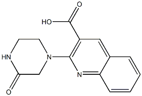 2-(3-oxopiperazin-1-yl)quinoline-3-carboxylic acid 구조식 이미지