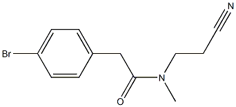 2-(4-bromophenyl)-N-(2-cyanoethyl)-N-methylacetamide 구조식 이미지