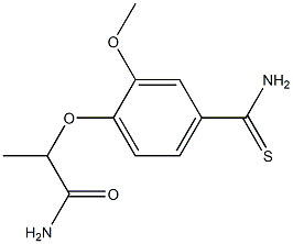 2-(4-carbamothioyl-2-methoxyphenoxy)propanamide Structure