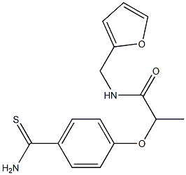 2-(4-carbamothioylphenoxy)-N-(furan-2-ylmethyl)propanamide Structure