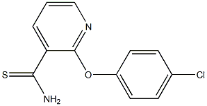 2-(4-chlorophenoxy)pyridine-3-carbothioamide 구조식 이미지