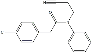 2-(4-chlorophenyl)-N-(2-cyanoethyl)-N-phenylacetamide Structure