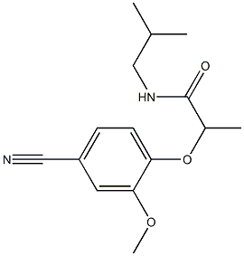 2-(4-cyano-2-methoxyphenoxy)-N-(2-methylpropyl)propanamide Structure