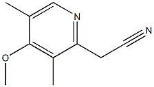 2-(4-methoxy-3,5-dimethylpyridin-2-yl)acetonitrile Structure