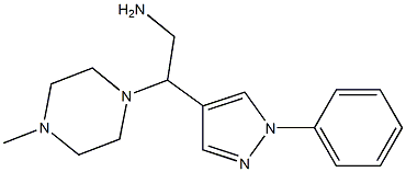 2-(4-methylpiperazin-1-yl)-2-(1-phenyl-1H-pyrazol-4-yl)ethanamine 구조식 이미지