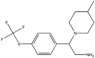 2-(4-methylpiperidin-1-yl)-2-{4-[(trifluoromethyl)sulfanyl]phenyl}ethan-1-amine Structure