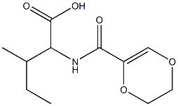 2-(5,6-dihydro-1,4-dioxin-2-ylformamido)-3-methylpentanoic acid Structure