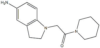 2-(5-amino-2,3-dihydro-1H-indol-1-yl)-1-(piperidin-1-yl)ethan-1-one 구조식 이미지